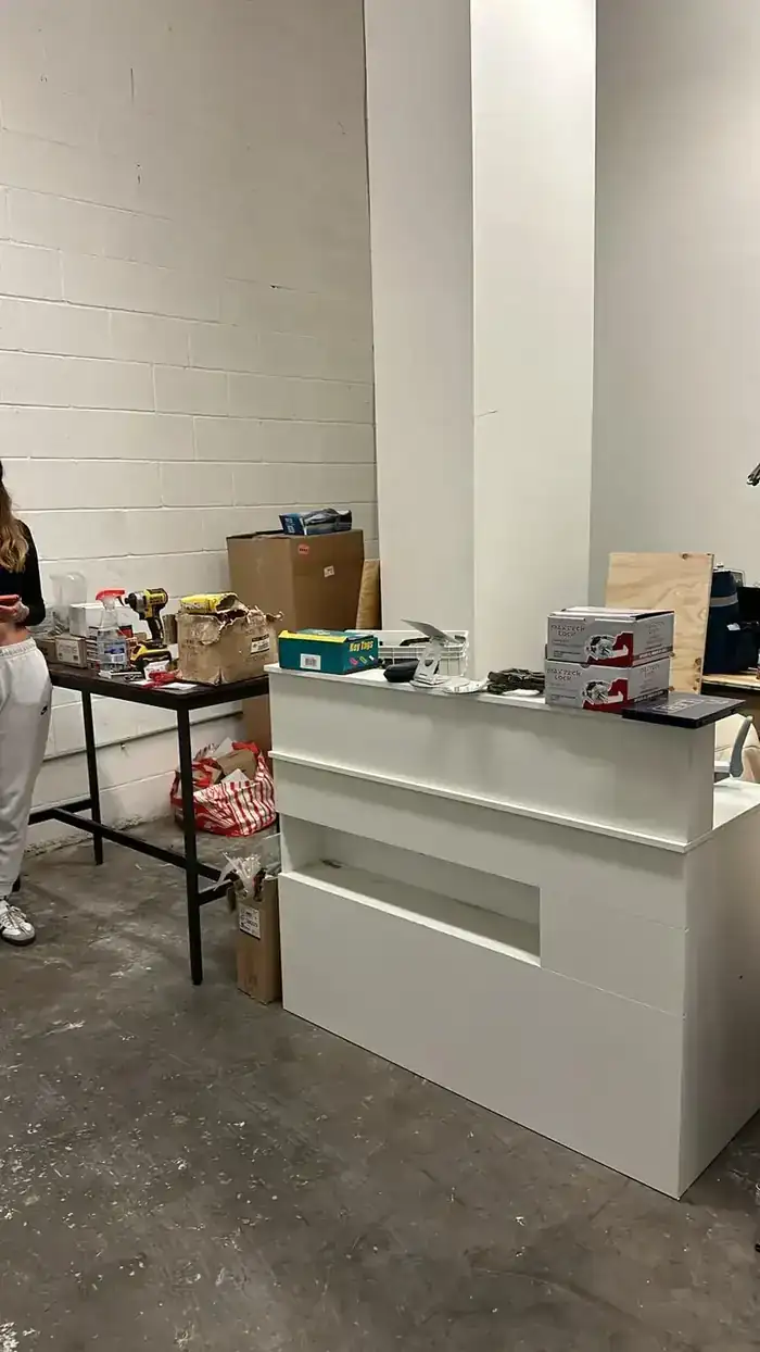 Lenny Locksmith shop interior — service counter and tools